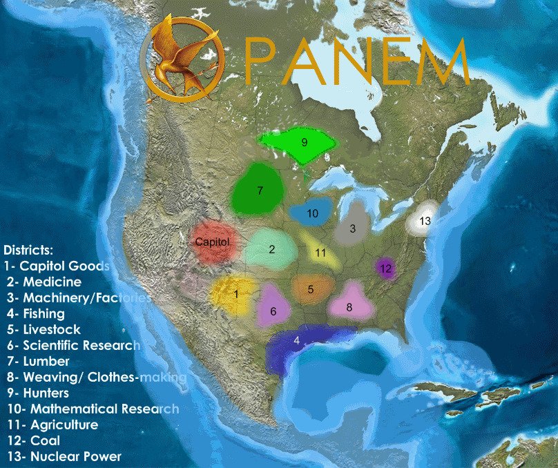 Geographical Map of District 12 in the Hunger Games