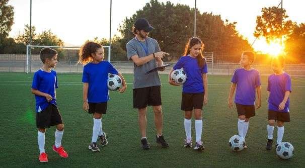 Youth Soccer Game Group